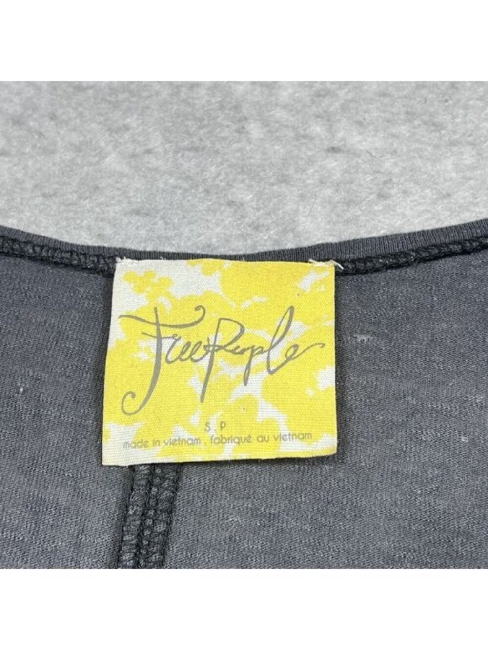 Top Womens Size Small Gray Boho Low Back Top Tunic Long Sleeve - Picture 9 of 12